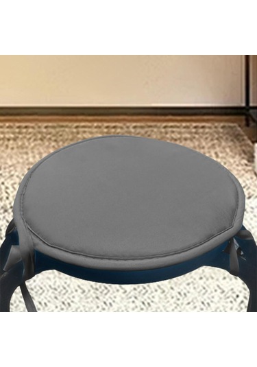 Suntek Yuvarlak Sandalye Yastık Zemin Pouf Mat Pedi Açık-gri-30-cm Açık Gri 30 Cm