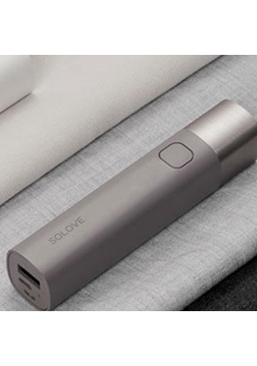 Mor Xiaomi Solove El Feneri X3 Usb Tip-c Şarj Edilebilir Elektrikli Torch Parlaklık Edc El Feneri 3000 Mah Güç Bankası Mini Led Torch Mor