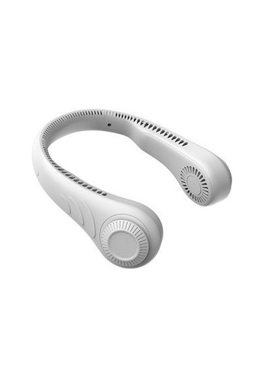 Asılı Boyun Fan Taşınabilir Soğutma Fanı Usb Leafless 360 Derece Boyun Bandı 78 Surround Hava Çıkışları Şarj Edilebilir Hayranları 0447 Beyaz