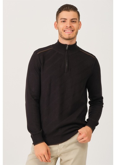 V0890 Dewberry Dıo Rıse Erkek Kazak-siyah Siyah