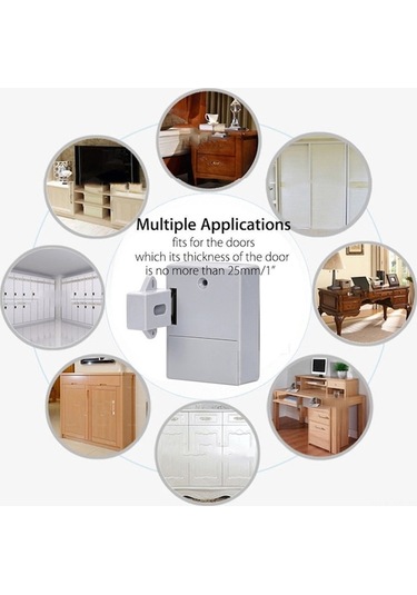 Besthome1 Akıllı Kilit - Çekmeceler Ve Kapılar İçin Kartlı Sensörlü Gizli Kilit, Pil Dahil Değil Diğer