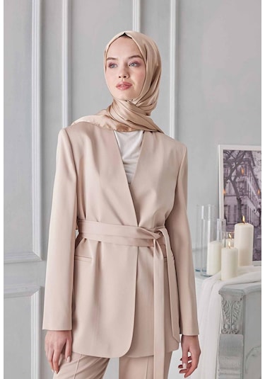 Gesshop Kadın Abiye Janjan Şal Altın - Bej