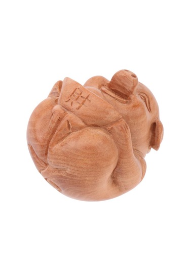 Suntek 1 Pair Çin Ahşap Akupunktur Tetik Noktası Masaj Topu El Kahverengi