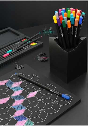 Faber-Castell Renkli kalemler Blackwood, Black Edition, 36'lı kutu