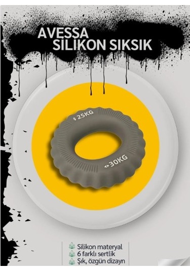 Avessa Silikon El Sıksık Rehabilitasyon Ve Spor İçin İdeal Silikon El Egzersiz Halkası Çok Renkli