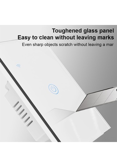 Pazly Tuya Uyumlu Akıllı Cam Panel Anahtar - 1/2/3 Yollu Wifi Kontrolü Diğer