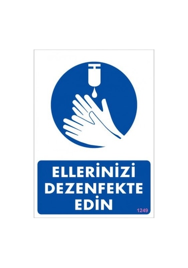 Pvc Levha Quot;Ellerinizi Dezenfekte Edinquot; 25x35 Cm