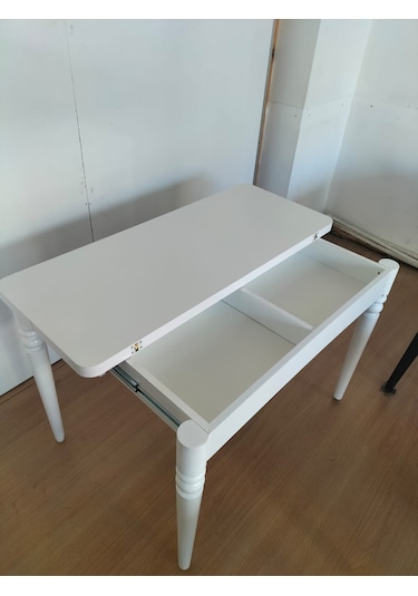 110 X 45 Katlanır Beyaz Masa