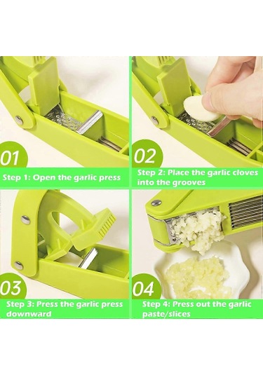Sarımsak Ezici, 2'si 1 Arada Sarımsak Kıyma Makinesi, Ergonomik S Çok Renkli
