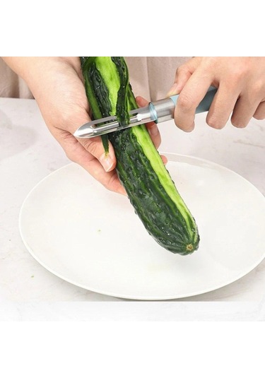 Mavi Paslanmaz Çelik Meyve Soyma Makineleri Mutfak Patates Kabuğu Temizleme Sebze Soyma Makineleri Manuel Hızlı Soyma Sebze Kesici Mutfak Aracı