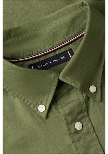 Tommy Hilfiger Erkek Flex Poplin Düz Renk Rf Yeşil Gömlek-13520 Yeşil Tommy Hilfiger Erkek Flex Poplin Düz Renk Rf Yeşil Gömlek-13520 Yeşil