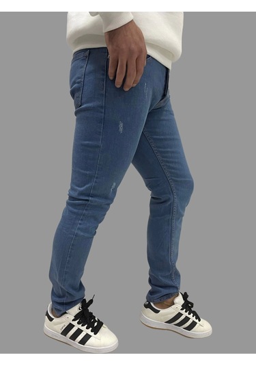 Erkek Dar Paça Tırnaklı Newone Açık Mavi Kot Pantolon Açık Mavi