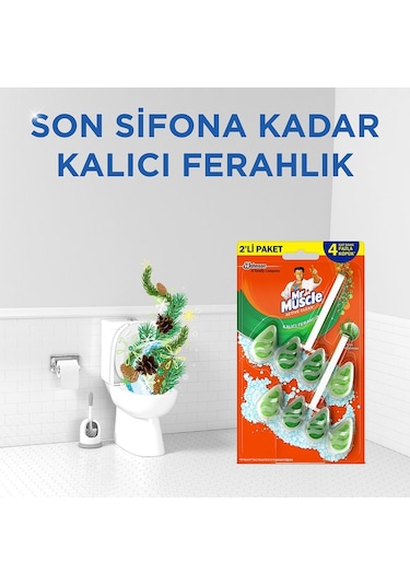 Mr. Muscle Active Clean Klozet Blok Çam 2'li 77 G