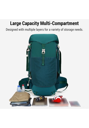 Lemestar Erkekler İçin Çok Bölmeli Spor Sırt Çantası - Dağcılık Kamp Seyahat İçin Dayanıklı Suya Dayanıklı Mavi Mavi