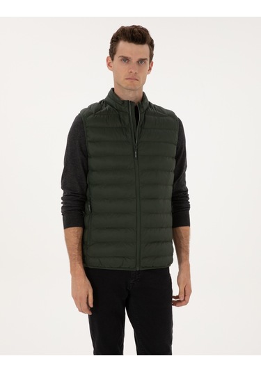 Pierre Cardin Erkek Koyu Haki Mont Yelek 50310142-vr111 Koyu Haki