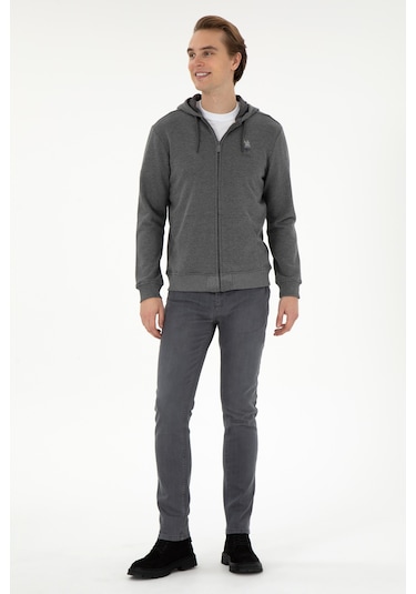 U.s. Polo Assn. Erkek Antrasit Melanj Hırka Örme 50293447-vr081 Antrasit Melanj