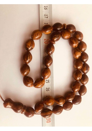 Toz Sıkma Ateş Parçalı Kokulu Kehribar Tesbih E