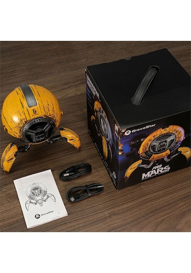Gravastar Mars Pro 20w Bluetooth Hoparlör, Taşınabilir Stereo Ses Bombası, Rgb Işıklı, 2 Adet, Sarı
