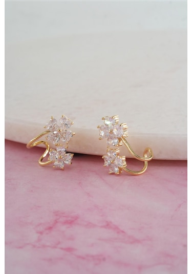 By Zeyna Aksesuar Kadın Vip Seri Baget Zirkon Taşlı 925 Ayar Gümüş Klipsli Küpe Seti-4191 Altın By Zeyna Aksesuar Kadın Vip Seri Baget Zirkon Taşlı 925 Ayar Gümüş Klipsli Küpe Seti-4191 Altın