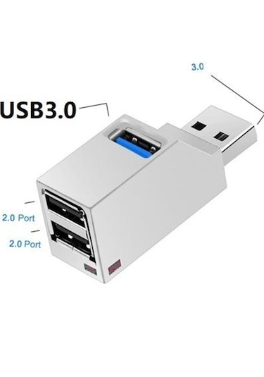 Usb 3.0 Çoklayıcı Çoğaltıcı Hub 3 Port 2.0 3.0 Switch Uyumlu