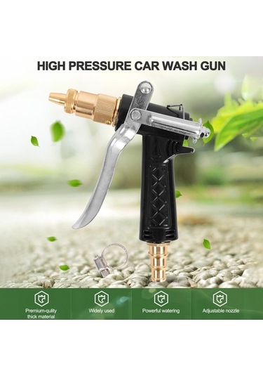 Ulzyvf Yüksek Basınçlı Araba Yıkama Hortumu - Ayarlanabilir Plastik+bakır Kaplama Püskürtme Başlığı
