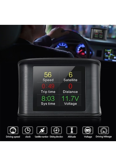 Sones T600 Hud 2,2 İnç Araba Gps Akıllı Dijital Metre, Tft Lcd Çok Renkli, Hız Ve Sürüş Mesaf / Zaman Ve Gerilim Gösterge 52885102
