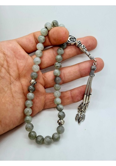 Sertifikalı Doğal Taş Labradorit Tesbih 8mm