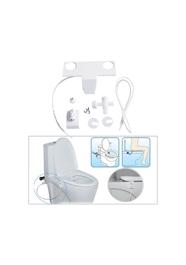 Homyl Banyo Su Spreyi Elektrikli Olmayan Mekanik Bide Klozet Beyaz