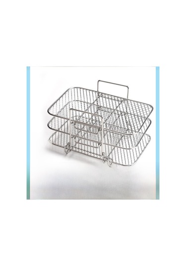 Tenfowee 304 Paslanmaz Çelik Çok Katlı, Yıkanması Kolay, Sıvı Akışlı Mangal Ve Gıda Depolama Rafı - Güneşme, Saklama, Kurutma İçin Uygun Gümüş