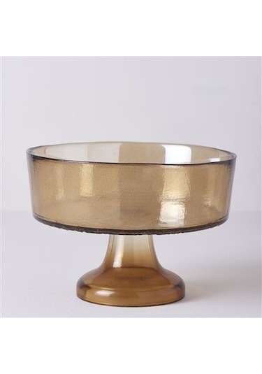 Linens Gleam Cam 21 Cm Ayaklı Servis Amber