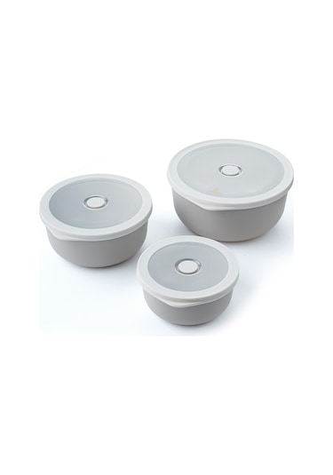Emsan Soft 3'lü Saklama Kabı Gri
