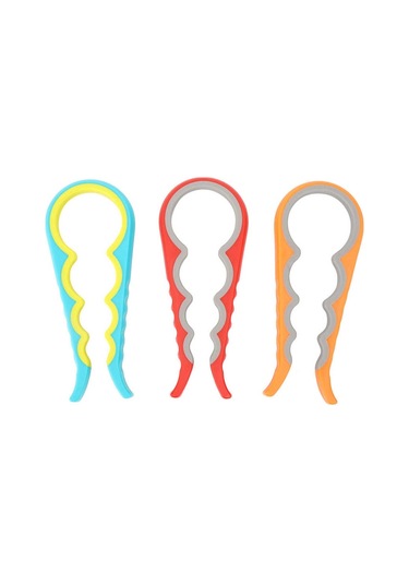 Kavanoz Açacağı Pense 4'ü 1 Arada Çok Fonksiyonlu Şişe Soda Manuel El Aletleri 3'lü Paket Çok Renkli