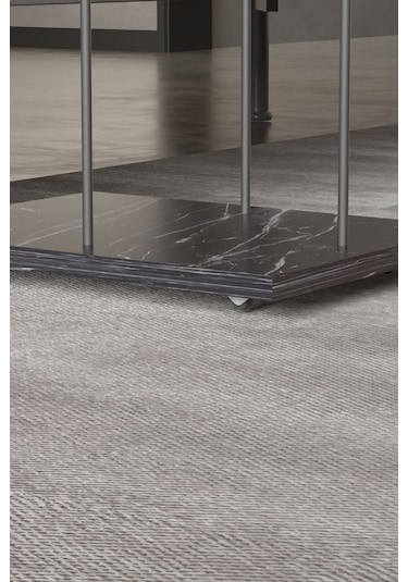 Yan Sehpa Tekerlekli Servis Sehpası Hnd Dikdörtgen Bendir Çok Renkli