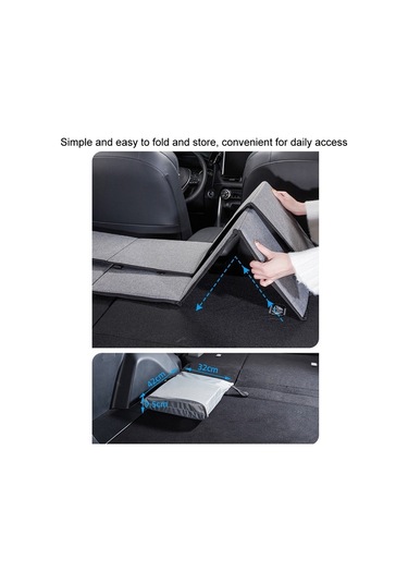 Sones Tesla İçin Araba Kamp Yatağı Katlanır Tahta Suv Arka Sıra Uzatma Kartı, Renk: Gri