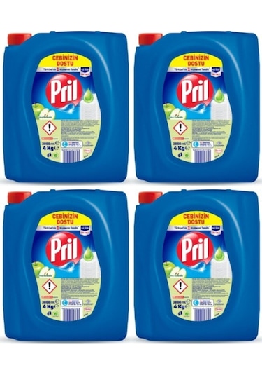 Pril Sıvı Bulaşık Deterjanı Elma 4 x 4 KG