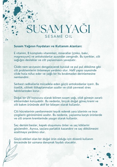 Beauty Voice Katkısız Susam + Keten Tohumu Yağı 2'li