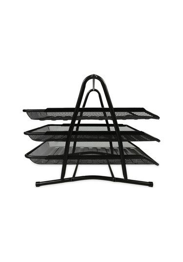 Globox  Evrak Rafı Metal 3 Lü Siyah  6255