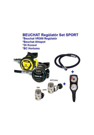 Beuchat Regülatör Set Sport Vr300 Dın Ahtapot Konsol Bc Hortum