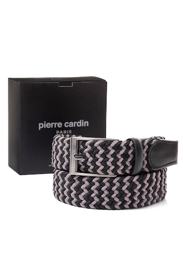 Pierre Cardin Multi Renk Örgü Erkek Kemer En 3,5 Cm Pc-1745 Siyah - Arduvaz