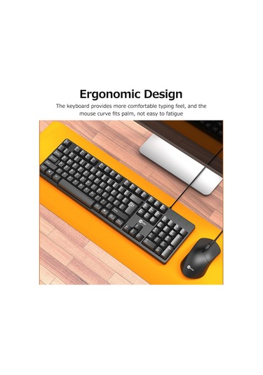 Jeemson Lecoo Cm101 Kablolu Klavye-fare Seti: Ergonomik Tasarım, Plug & Play, Geniş Uyumluk Windows Desteği Diğer