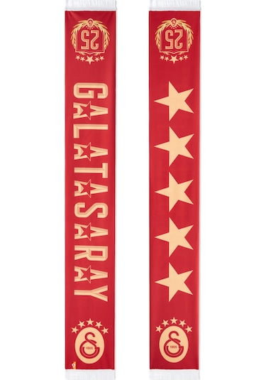 Galatasaray 5 Yıldız Şal Atkı U251372 Kırmızı