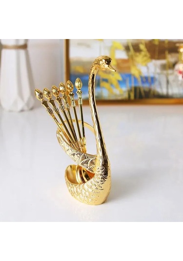 Tenfowee Şık Kuğu Desenli Çay Kaşığı Seti - Pratik Ve Dayanıklı Mutfak Aksesuarı