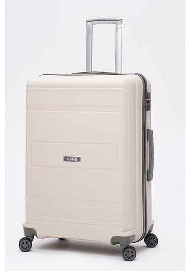 Elatae Premium Polipropilen Kırılmaz 3'lü Valiz Seti Bej - Antrasit V305 Bej