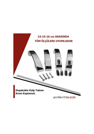 Duşakabin Cam Kapı Kulp 14Cm 15Cm Ile 16Cm Arası Deliklere Uyumlu
