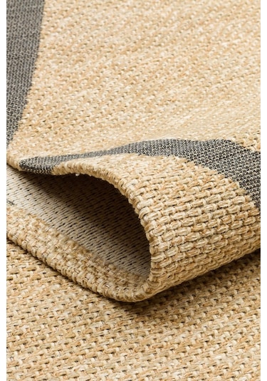 Brooklyn Brk 05 Natural Grey Hasır Görünümlü Kaymaz Renkli Dokuma Modern Kilim