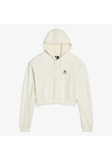 Converse Chuck Taylor Boxy Kadın Ekru Kapüşonlu Sweatshirt Ekru