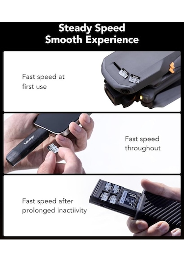 ﻿Lexar 128 GB Silver Plus 205 MB/s 4K V30 Uhsı Micro SD Hafıza Kartı