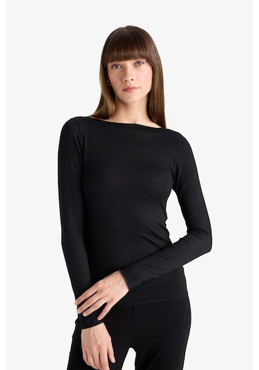 Defacto Modal Kaşmir Yumuşak Dokulu Kayık Yaka Uzun Kollu Üst-fall İn Love F2264ax25aubk81 SIYAH Defacto Modal Kaşmir Yumuşak Dokulu Kayık Yaka Uzun Kollu Üst-fall İn Love F2264ax25aubk81 SIYAH