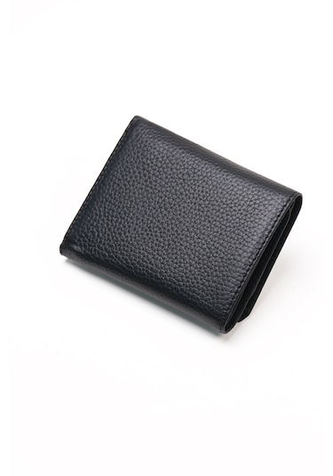 Ancora Leather Hakiki Deri Gizli Mıknatıslı Ünisex Cüzdan-46200 Siyah