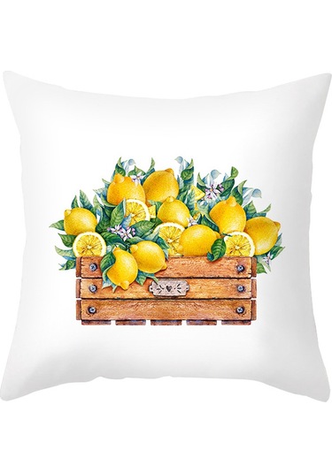 Yeni Sade Tarzda Baskılı Yastık Kılıfı No.72 Ekru